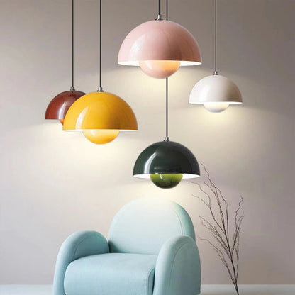 Half Circle Colourful Chandelier Modern Scandinavian Ceiling Light