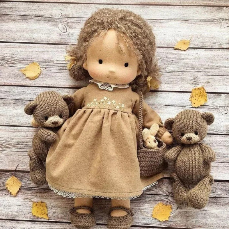 Handmade Waldorf Doll Soft Natural Toy for Imaginative Play