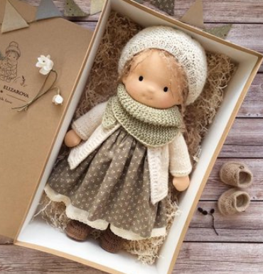 Handmade Waldorf Doll Soft Natural Toy for Imaginative Play