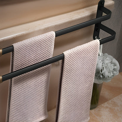 HangEase 3 Tier Wall Mounted Towel Holder in Matte Black