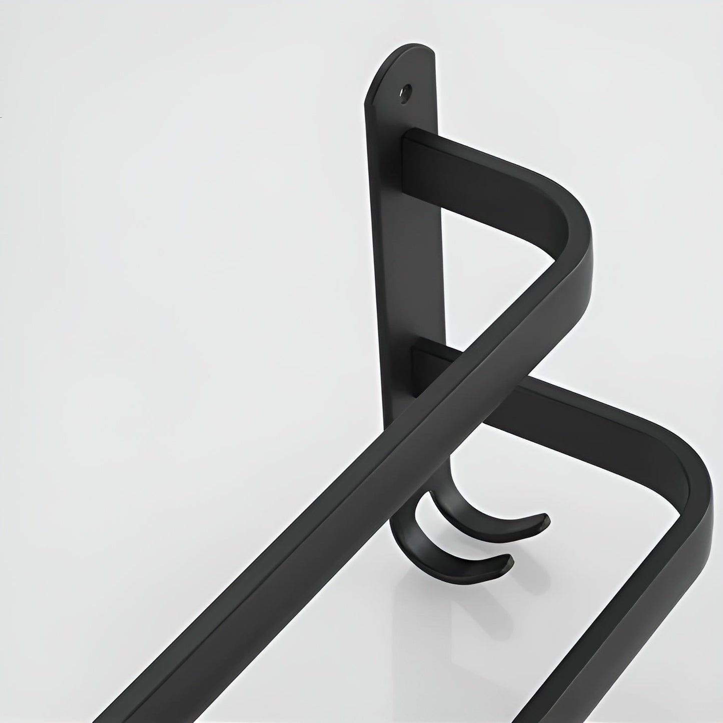 HangEase 3 Tier Wall Mounted Towel Holder in Matte Black