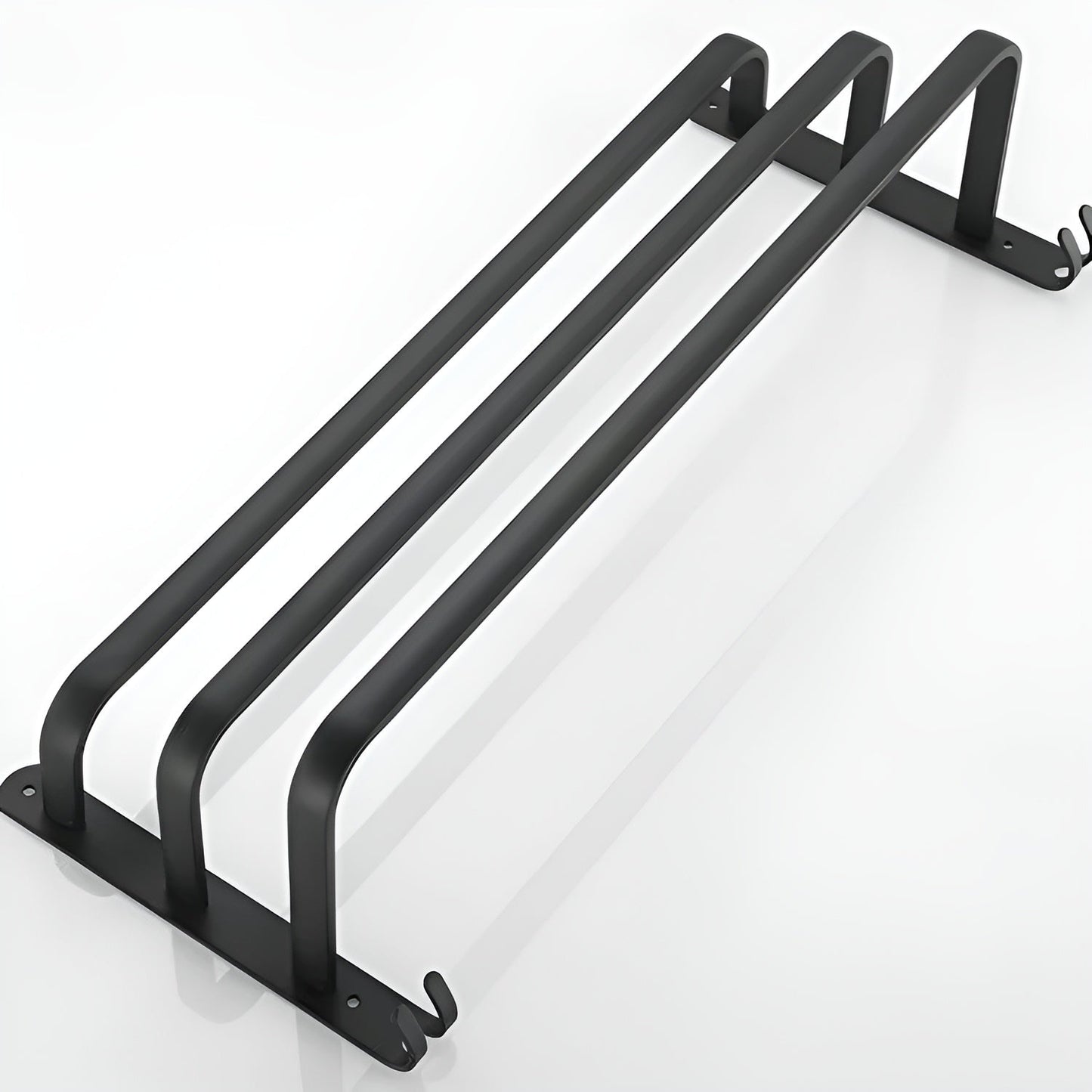 HangEase 3 Tier Wall Mounted Towel Holder in Matte Black