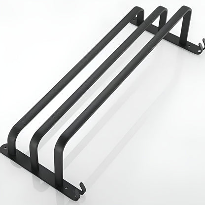 HangEase 3 Tier Wall Mounted Towel Holder in Matte Black