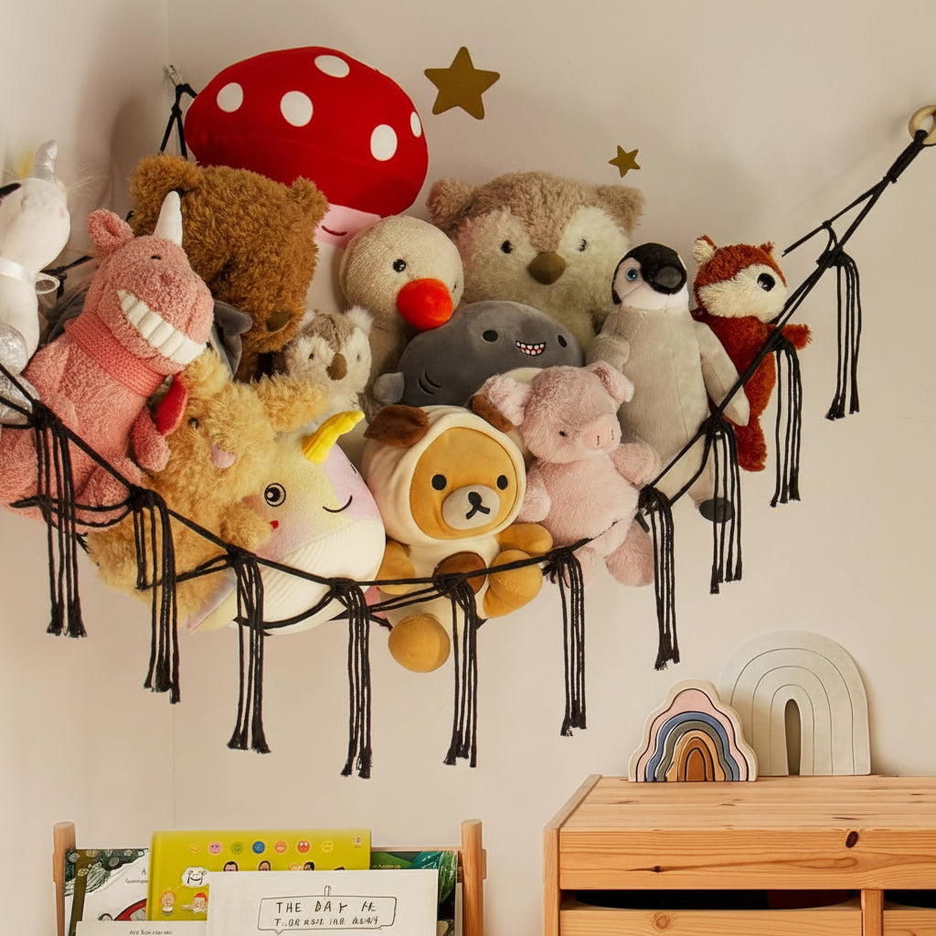 Hangmat voor speelgoedopslag van macramé Organizer voor knuffeldieren Kamerdecoratie