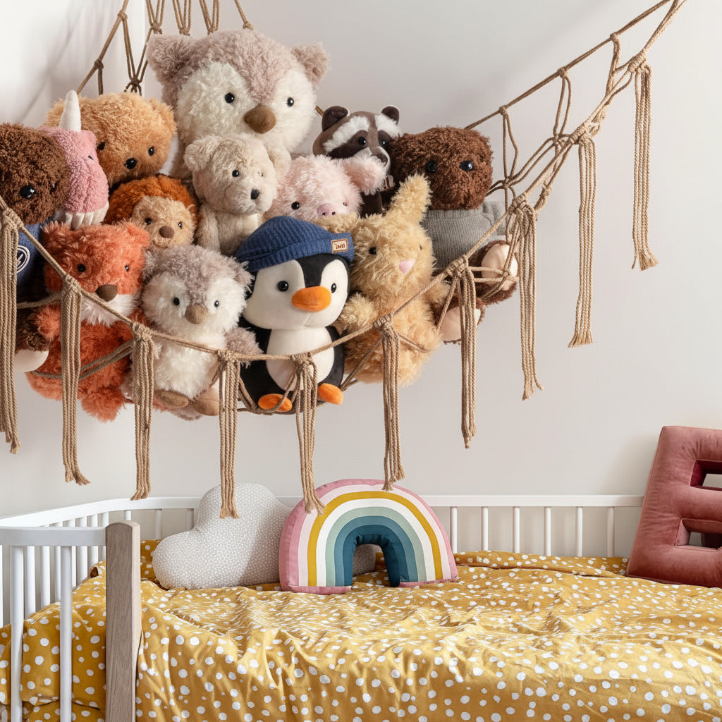 Hangmat voor speelgoedopslag van macramé Organizer voor knuffeldieren Kamerdecoratie