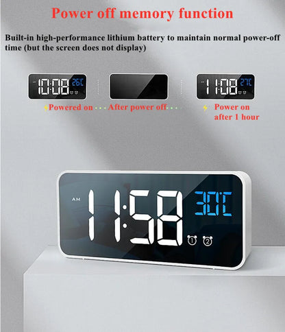 Harmonix Smart LED Alarm Clock with Music and Temperature Display