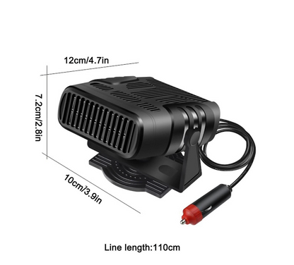 HeatPro 12V Car Heater and Defroster Portable Demister with 360 Degree Rotation