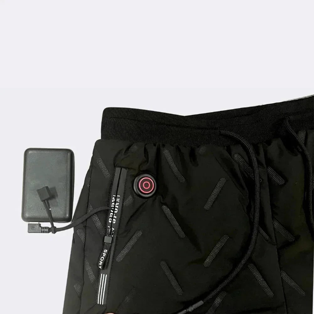 Heated Fleece Lined Pants Cold Weather Golf Quilted Electric Thermal Outdoor