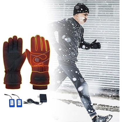 Heated Gloves Rechargeable Battery Touchscreen Fingertips Heat Levels Fleece Lined Winter