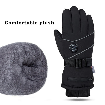 Heated Gloves Rechargeable Battery Touchscreen Fingertips Heat Levels Fleece Lined Winter
