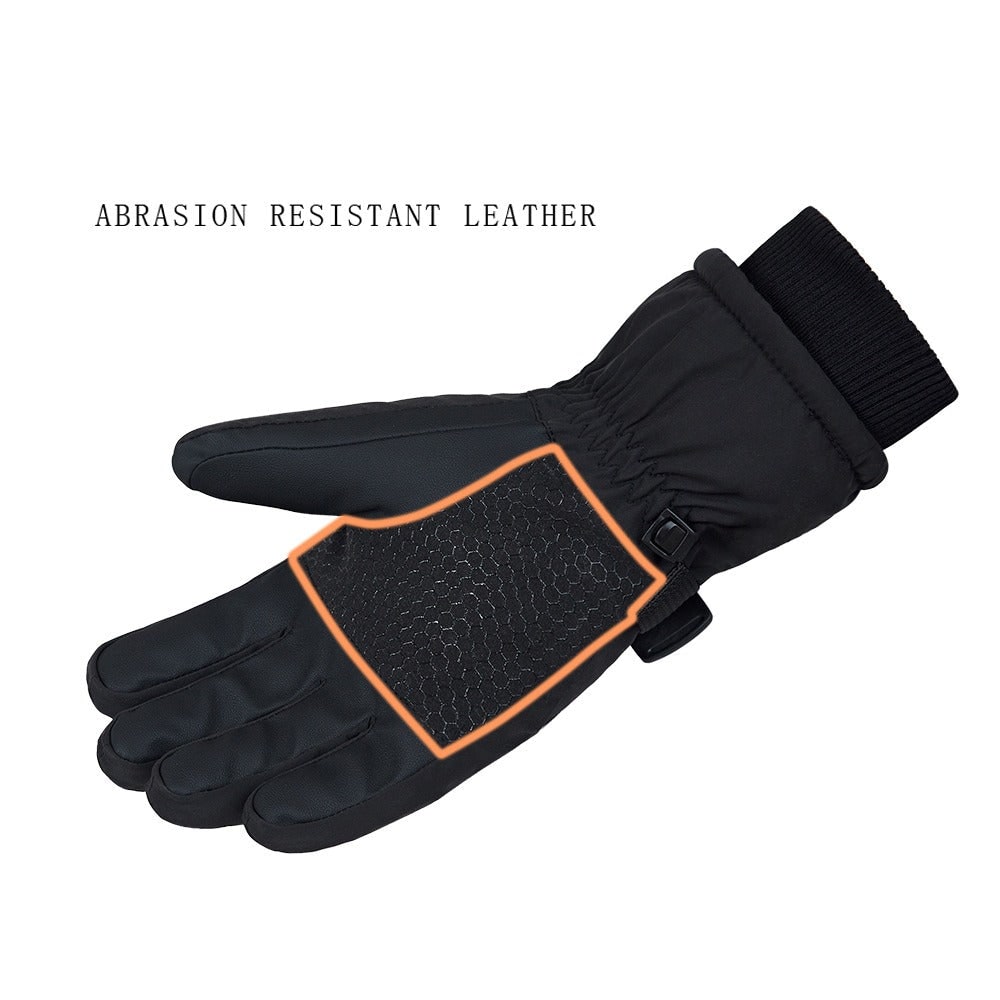 Heated Gloves Rechargeable Battery Touchscreen Fingertips Heat Levels Fleece Lined Winter