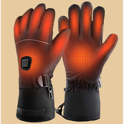 Heated Gloves Rechargeable Battery Waterproof Touchscreen Fingertips Heat Winter Outdoor