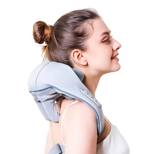 Heated Neck and Shoulder Massager with Rotating Kneading Nodes