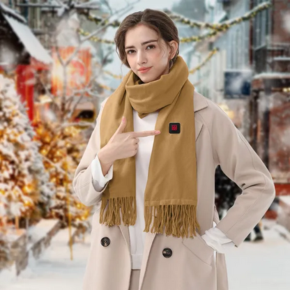 Heated Scarf Neck Wrap USB Power Brushed Fleece Three Temperature Settings Winter
