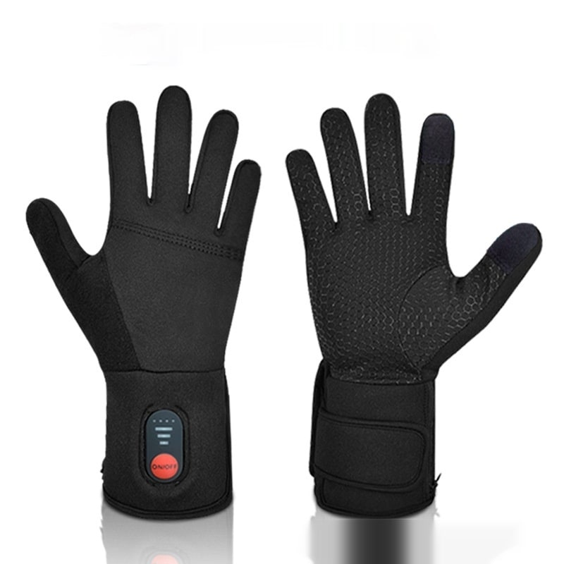 Guantes térmicos de invierno, batería recargable, yemas compatibles con pantallas táctiles, calor y agarre ajustables