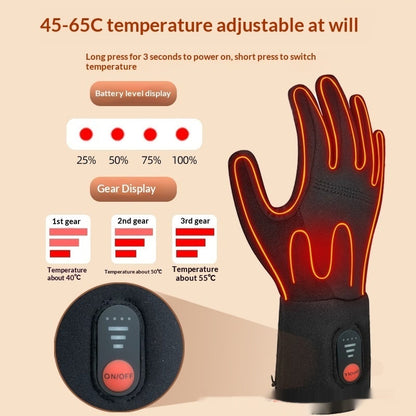 Guantes térmicos de invierno, batería recargable, yemas compatibles con pantallas táctiles, calor y agarre ajustables