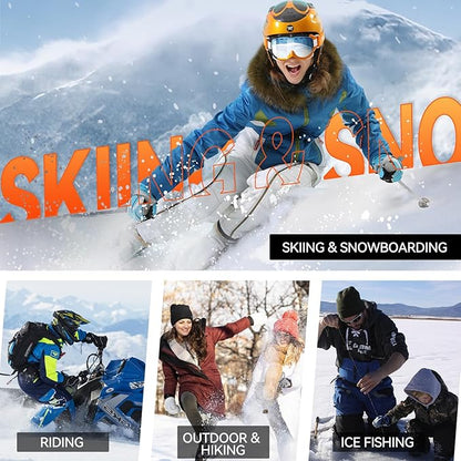 Aufladbare beheizte Winterhandschuhe mit 3 Wärmestufen und Touchscreen-Fingerspitzen
