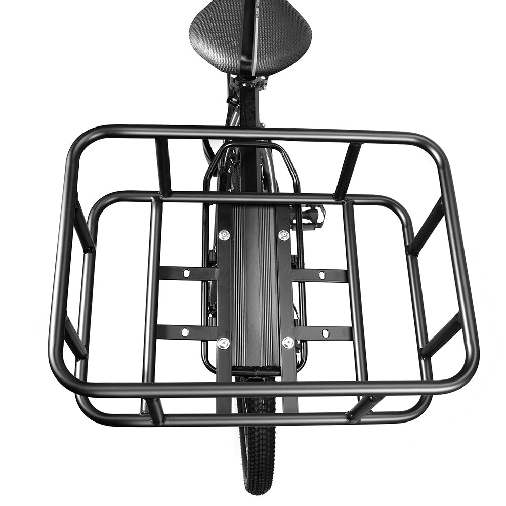 Heavy Duty Rear Bike Basket with Rack Large Metal Carrier