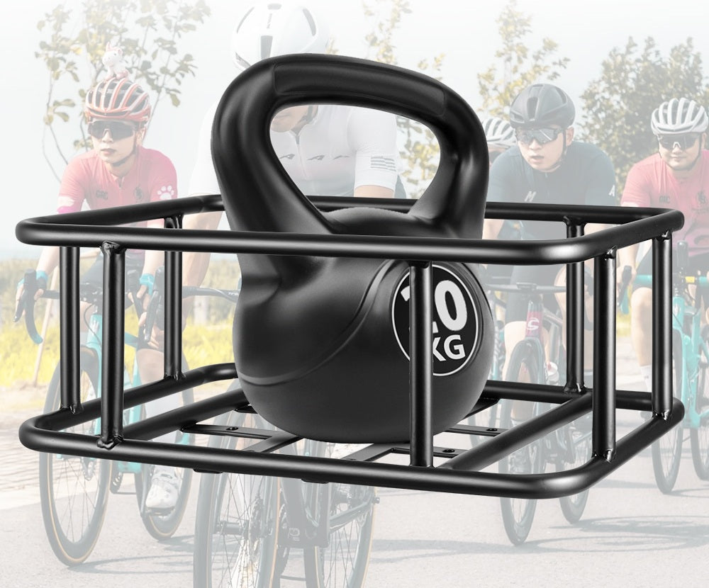Heavy Duty Rear Bike Basket with Rack Large Metal Carrier