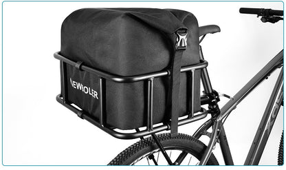 Heavy Duty Rear Bike Basket with Rack Large Metal Carrier