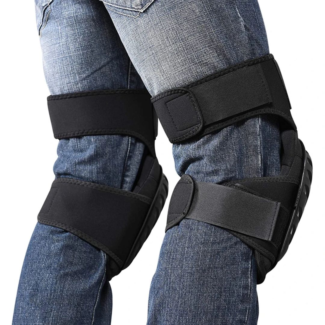 Heavy Duty Work Knee Pads Adjustable Impact Resistant Comfort Fit
