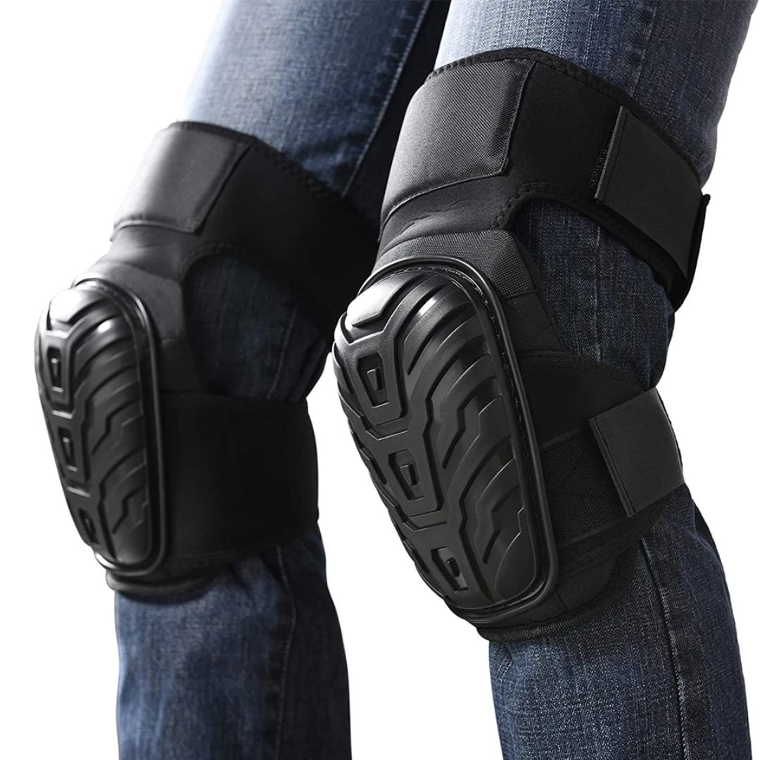 Heavy Duty Work Knee Pads Adjustable Impact Resistant Comfort Fit