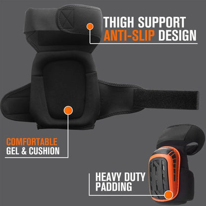 Heavy Duty Work Knee Pads Adjustable Impact Resistant Comfort Fit