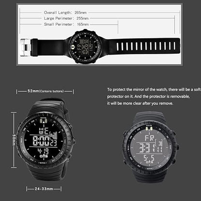 Henry Waterproof Digital Sports Watch with LED Backlight