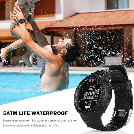 Henry Waterproof Digital Sports Watch with LED Backlight