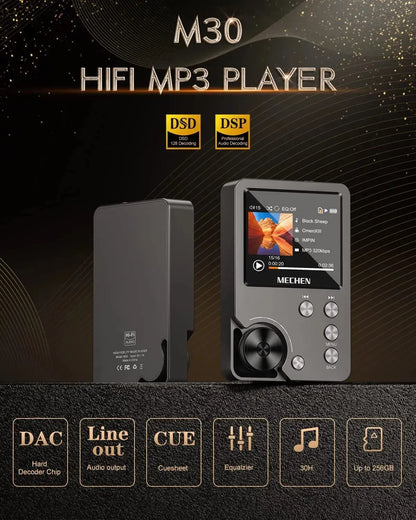 HiFi MP3 Player with 64GB Memory Card Portable Lossless Music Player
