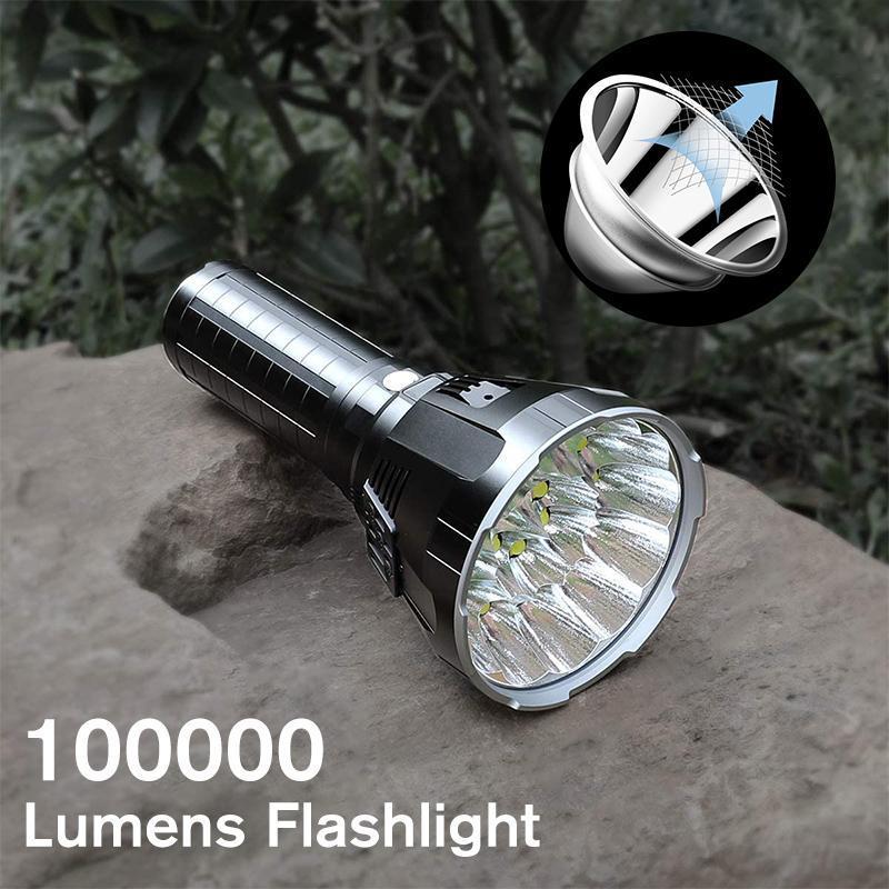 High Power Rechargeable LED Flashlight with Waterproof Design