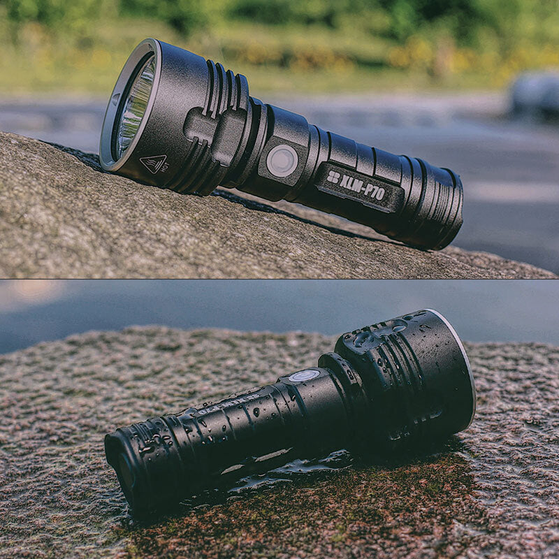 High Power Rechargeable LED Flashlight with Waterproof Design