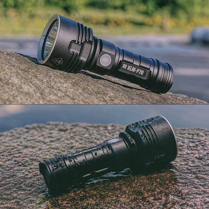 High Power Rechargeable LED Flashlight with Waterproof Design