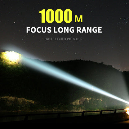 High Power Rechargeable LED Flashlight with Waterproof Design
