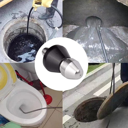 High Pressure Drain Jetting Nozzle Stainless Steel Pipe Cleaning Tool