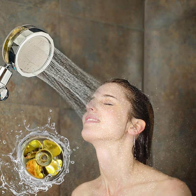High Pressure Water-Saving Shower Head with 360° Rotation