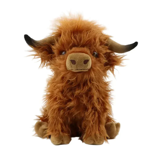 Highland Cow Plush Toy with Shaggy Mane