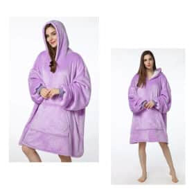 Hygge Blanket with Sleeves, Hood & Pocket – Soft Fleece Cozy Blanket