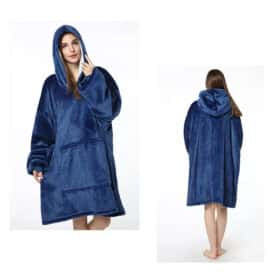 Hygge Blanket with Sleeves, Hood & Pocket – Soft Fleece Cozy Blanket
