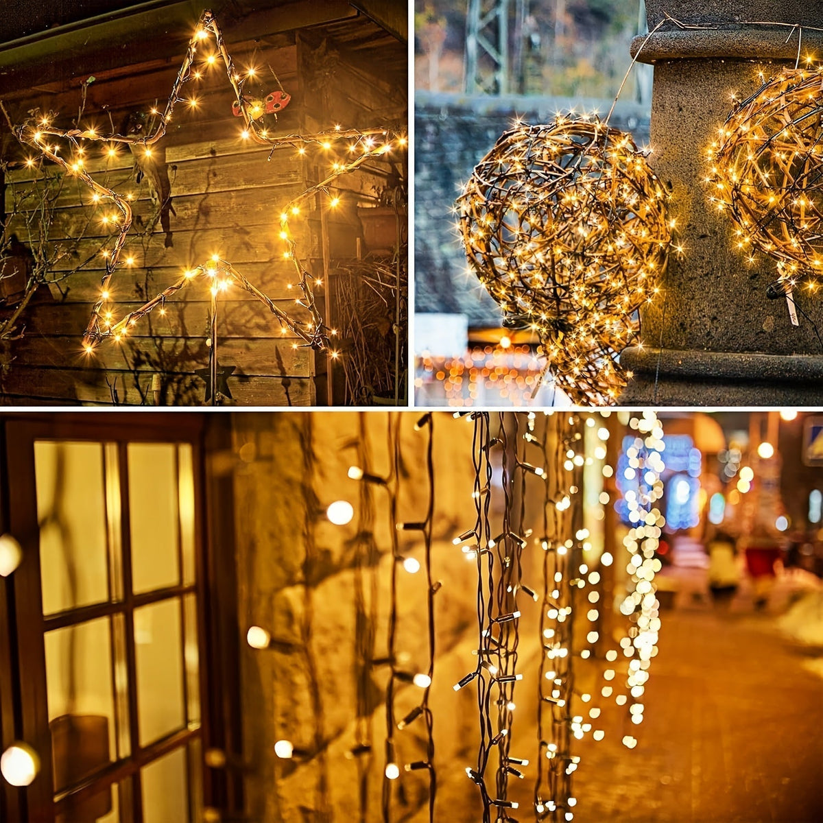 IP44 Outdoor String Lights with Warm Decorative Glow