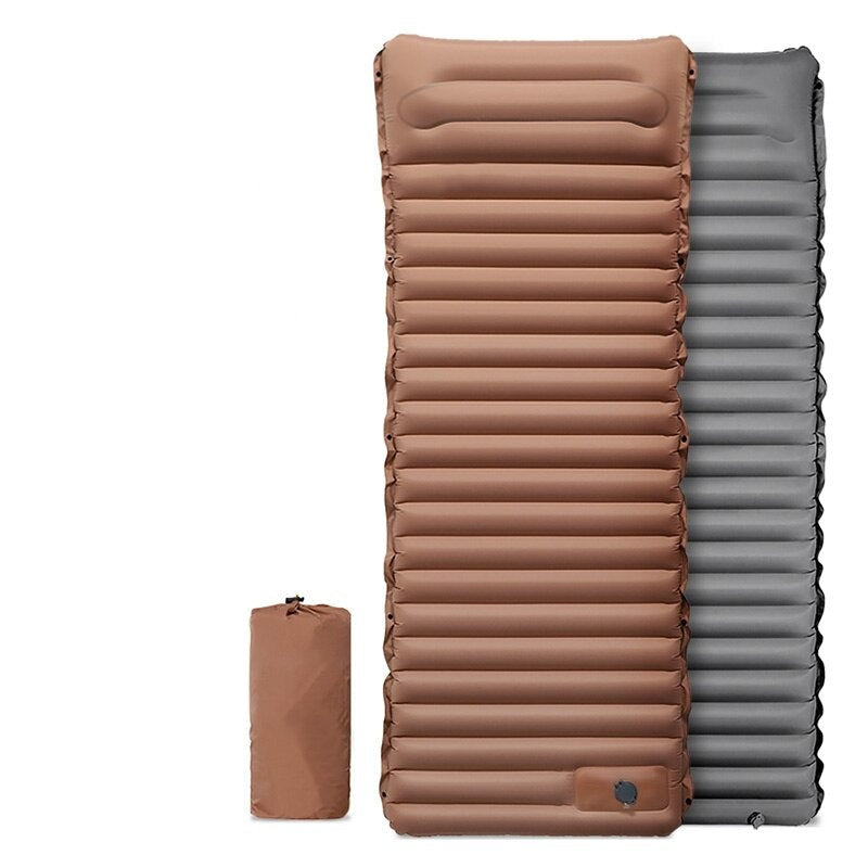 Inflatable Camping Mattress with Built In Foot Pump for Comfortable Outdoor Sleep