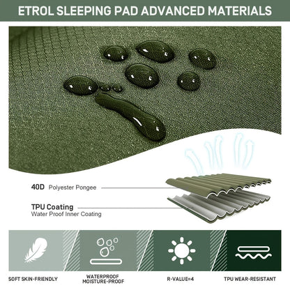 Inflatable Camping Mattress with Built In Foot Pump for Comfortable Outdoor Sleep