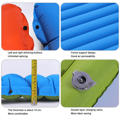 Inflatable Camping Mattress with Built In Foot Pump for Comfortable Outdoor Sleep