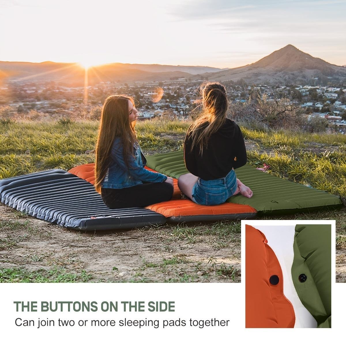 Inflatable Camping Mattress with Built In Foot Pump for Comfortable Outdoor Sleep