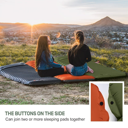 Inflatable Camping Mattress with Built In Foot Pump for Comfortable Outdoor Sleep