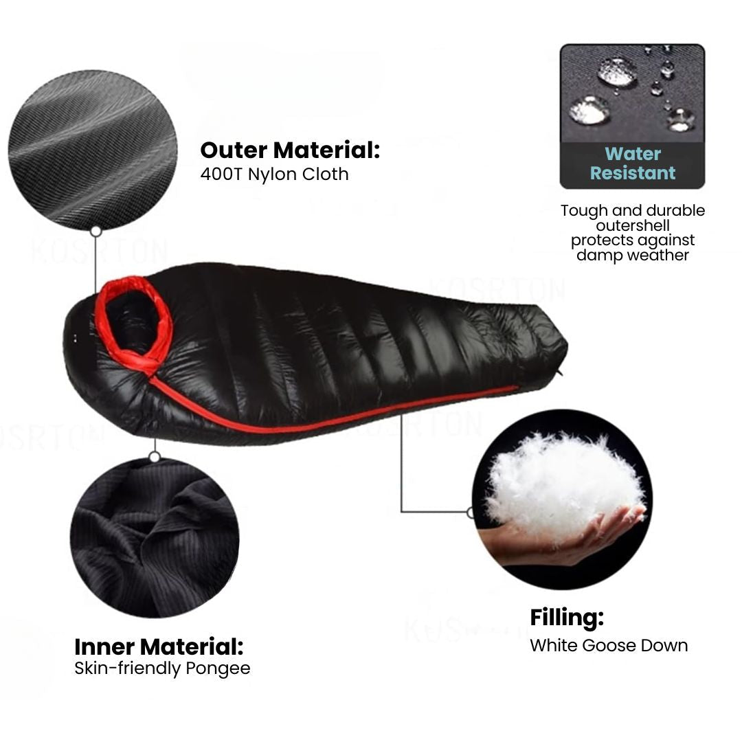 Insulated Winter Sleeping Bag for Cold Weather Camping and Outdoor Adventures
