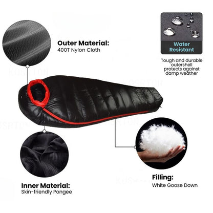 Insulated Winter Sleeping Bag for Cold Weather Camping and Outdoor Adventures