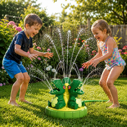 Interactive Dinosaur Water Sprinkler for Outdoor Summer Play