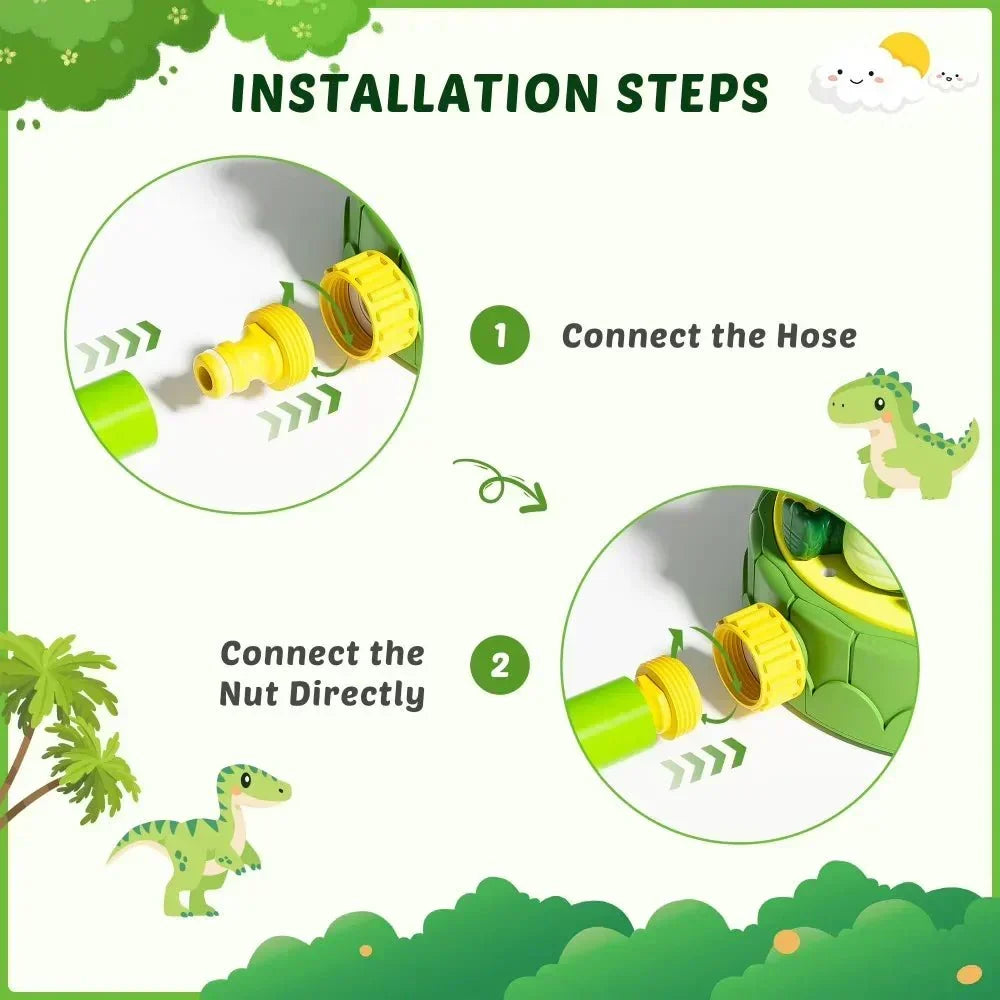Interactive Dinosaur Water Sprinkler for Outdoor Summer Play