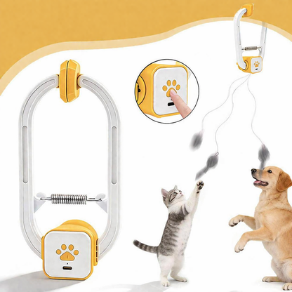 Interactief elektronisch kattenspeelgoed, USB-oplaadbare teaser met muizen voor binnenshuis, zelfstandig spelen